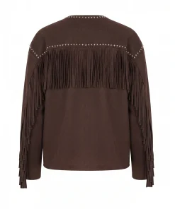 Alternative view of Womens Western Fringe Brown Cowgirl Jacket