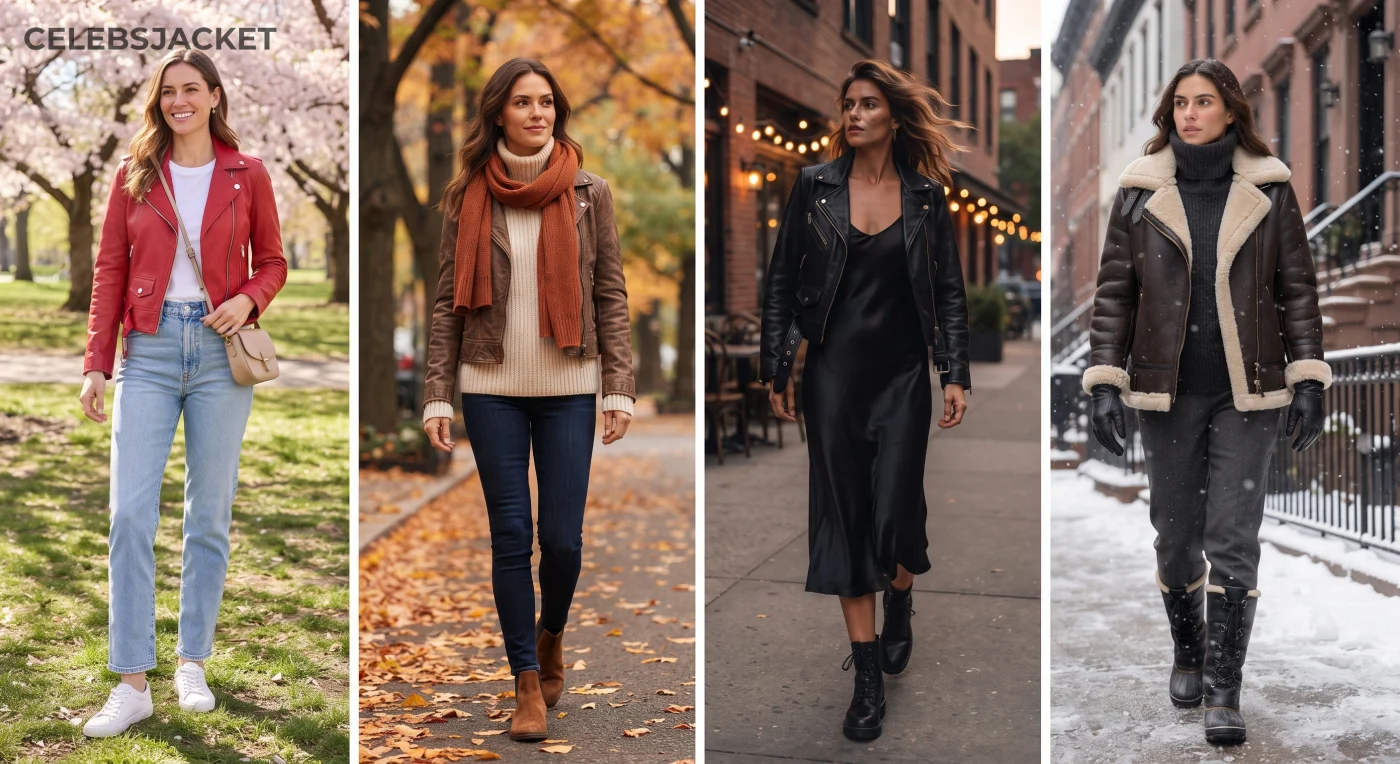 Women's Leather Jacket Outfits: Style Guide for Every Season